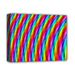 Psychedelic Rainbow Glitter Stripes Deluxe Canvas 14  x 11  (Stretched)