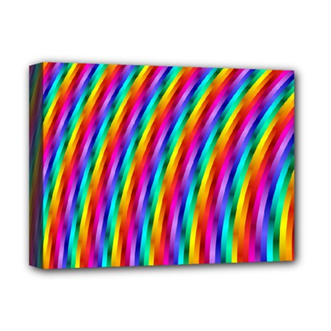 Psychedelic Rainbow Glitter Stripes Deluxe Canvas 16  x 12  (Stretched)  from ArtsNow.com