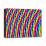 Psychedelic Rainbow Glitter Stripes Deluxe Canvas 16  x 12  (Stretched) 