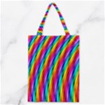 Psychedelic Rainbow Glitter Stripes Classic Tote Bag