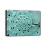 Retro Vintage Turquoise Rotary Dial Spiral Droste Mini Canvas 7  x 5  (Stretched)