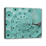 Retro Vintage Turquoise Rotary Dial Spiral Droste Canvas 10  x 8  (Stretched)