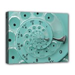 Retro Vintage Turquoise Rotary Dial Spiral Droste Deluxe Canvas 20  x 16  (Stretched)