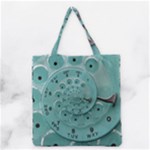 Retro Vintage Turquoise Rotary Dial Spiral Droste Grocery Tote Bag