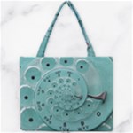 Retro Vintage Turquoise Rotary Dial Spiral Droste Mini Tote Bag