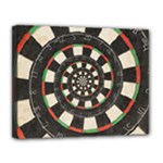 Spiral Dart Board Droste Effect  Canvas 14  x 11  (Stretched)