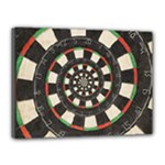 Spiral Dart Board Droste Effect  Canvas 16  x 12  (Stretched)