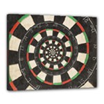 Spiral Dart Board Droste Effect  Canvas 20  x 16  (Stretched)