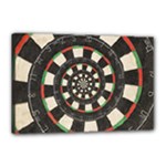 Spiral Dart Board Droste Effect  Canvas 18  x 12  (Stretched)