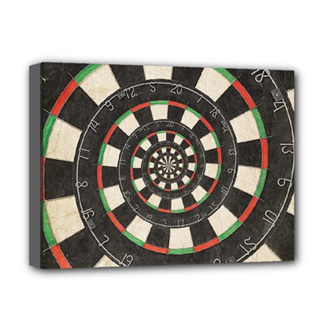 Spiral Dart Board Droste Effect  Deluxe Canvas 16  x 12  (Stretched)  from ArtsNow.com