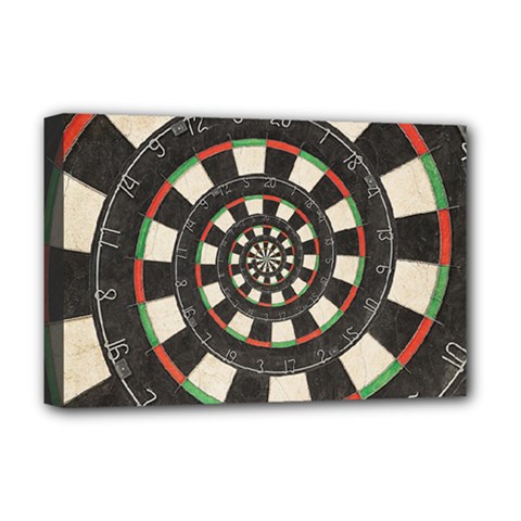 Spiral Dart Board Droste Effect  Deluxe Canvas 18  x 12  (Stretched) from ArtsNow.com