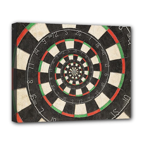 Spiral Dart Board Droste Effect  Deluxe Canvas 20  x 16  (Stretched) from ArtsNow.com