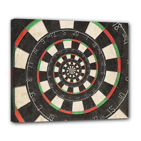 Spiral Dart Board Droste Effect  Deluxe Canvas 24  x 20  (Stretched) from ArtsNow.com