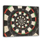 Spiral Dart Board Droste Effect  Deluxe Canvas 24  x 20  (Stretched)