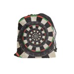 Spiral Dart Board Droste Effect  Drawstring Pouch (Large)