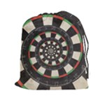 Spiral Dart Board Droste Effect  Drawstring Pouch (XXL)