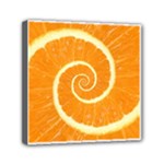 Spiral Citrus Orange Droste  Mini Canvas 6  x 6  (Stretched)