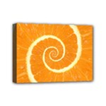 Spiral Citrus Orange Droste  Mini Canvas 7  x 5  (Stretched)