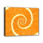 Spiral Citrus Orange Droste  Canvas 10  x 8  (Stretched)