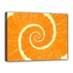 Spiral Citrus Orange Droste  Canvas 16  x 12  (Stretched)