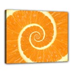 Spiral Citrus Orange Droste  Canvas 20  x 16  (Stretched)