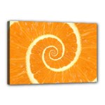 Spiral Citrus Orange Droste  Canvas 18  x 12  (Stretched)