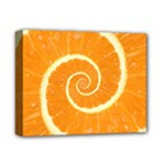 Spiral Citrus Orange Droste  Deluxe Canvas 14  x 11  (Stretched)