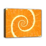 Spiral Citrus Orange Droste  Deluxe Canvas 16  x 12  (Stretched) 