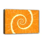 Spiral Citrus Orange Droste  Deluxe Canvas 18  x 12  (Stretched)