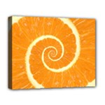 Spiral Citrus Orange Droste  Deluxe Canvas 20  x 16  (Stretched)