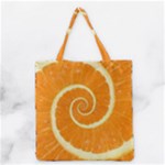 Spiral Citrus Orange Droste  Grocery Tote Bag