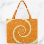 Spiral Citrus Orange Droste  Mini Tote Bag