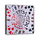 Poker Royal Flush All Suits Droste Spiral Mini Canvas 6  x 6  (Stretched)