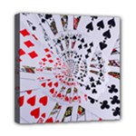 Poker Royal Flush All Suits Droste Spiral Mini Canvas 8  x 8  (Stretched)