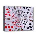 Poker Royal Flush All Suits Droste Spiral Canvas 10  x 8  (Stretched)