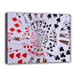 Poker Royal Flush All Suits Droste Spiral Canvas 16  x 12  (Stretched)