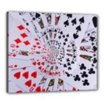 Poker Royal Flush All Suits Droste Spiral Canvas 24  x 20  (Stretched)