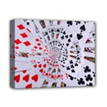 Poker Royal Flush All Suits Droste Spiral Deluxe Canvas 14  x 11  (Stretched)