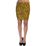 Yellow Zebra Stripes Bodycon Skirt