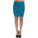 Blue Zebra Stripes  Bodycon Skirt