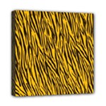 Yellow Zebra Stripes Mini Canvas 8  x 8  (Stretched)