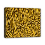 Yellow Zebra Stripes Canvas 10  x 8  (Stretched)