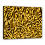 Yellow Zebra Stripes Canvas 20  x 16  (Stretched)