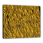 Yellow Zebra Stripes Canvas 24  x 20  (Stretched)