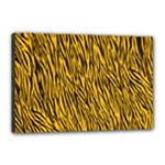 Yellow Zebra Stripes Canvas 18  x 12  (Stretched)