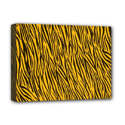 Yellow Zebra Stripes Deluxe Canvas 16  x 12  (Stretched)  from ArtsNow.com