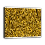 Yellow Zebra Stripes Deluxe Canvas 20  x 16  (Stretched)