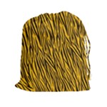 Yellow Zebra Stripes Drawstring Pouch (XXL)