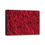 Red Zebra Stripes Mini Canvas 7  x 5  (Stretched)