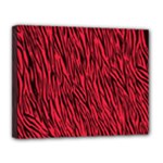 Red Zebra Stripes Canvas 14  x 11  (Stretched)